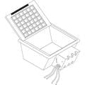 Ventev Tate Access Floor Box with Integrated 6 dBi Junction Box Antenna with 4 RPTNC Male Connectors-ACCESSBX-JBANT-S